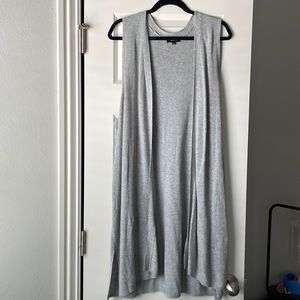 Ribbed duster sweater vest